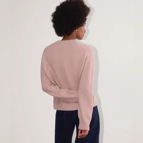 Everlane The Coccoon Crew Sweater In Plush Cotton Wool Alpaca Pink NWT - Picture 14 of 14